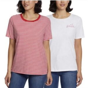 Ella Moss Women’s Tee Set NWT • 2‑Pack • Medium • Soft Everyday Basics